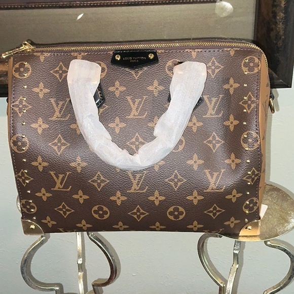 Handbags - Brown Patterned Handbag